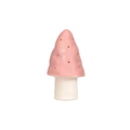 Mushroom lamp, pink with white base, vintage style