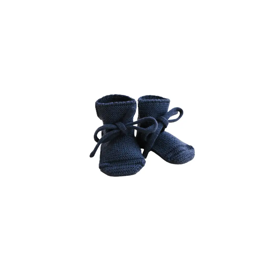 HVID baby booties, pair, blue knitted, Citron Grenadine