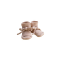 HVID chaussons booties, apricot knitted baby booties with laces