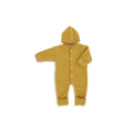 ENGEL NATUR combi pilote safran chiné one-piece snowsuit with hood, mustard color