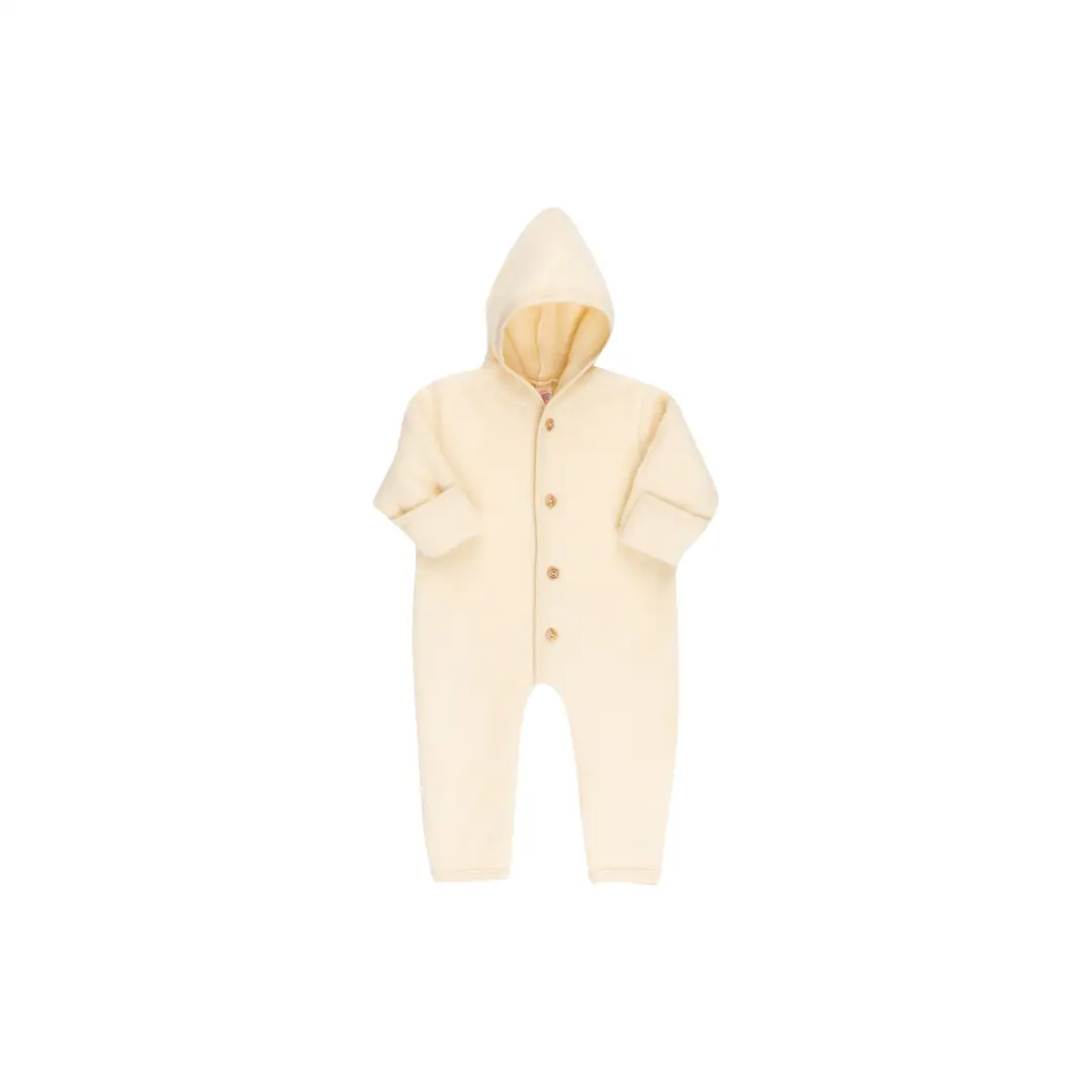 ENGEL NATUR combi pilote écru baby snowsuit with hood, Citron Grenadine brand