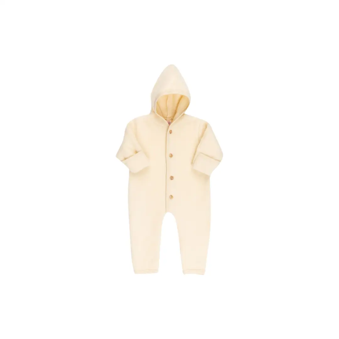 ENGEL NATUR combi pilote écru baby snowsuit with hood, Citron Grenadine brand