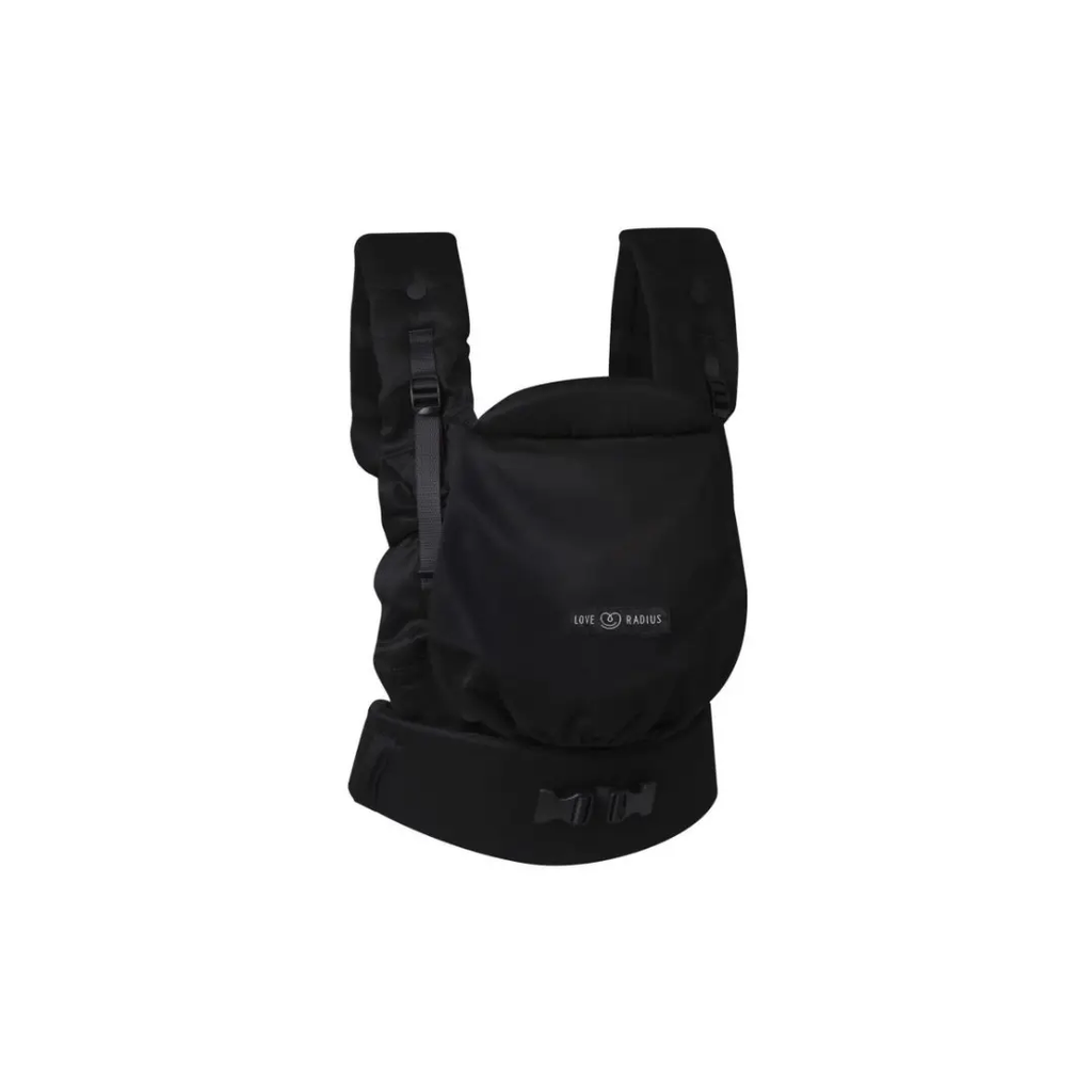 Love Radius PhysioCarrier 2 baby carrier in black with padded waist belt