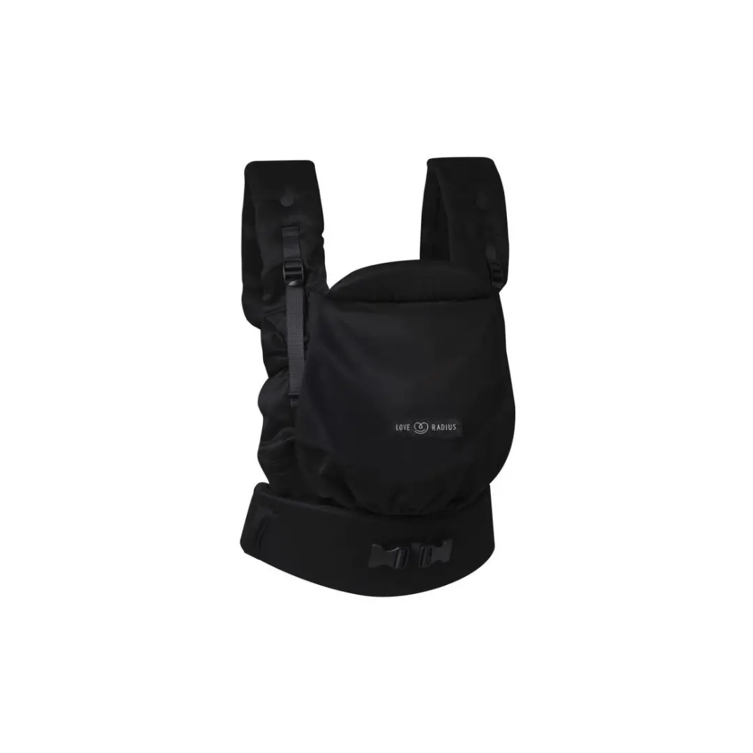 Love Radius PhysioCarrier 2 baby carrier in black with padded waist belt