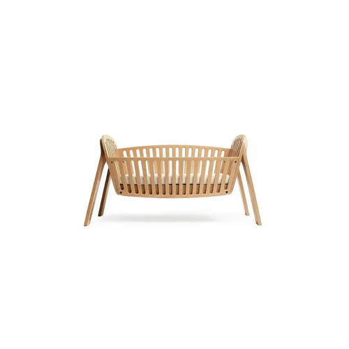 Charlie Crane cododo kodo wooden baby bassinet with slatted sides, natural finish by Citron Grenadine