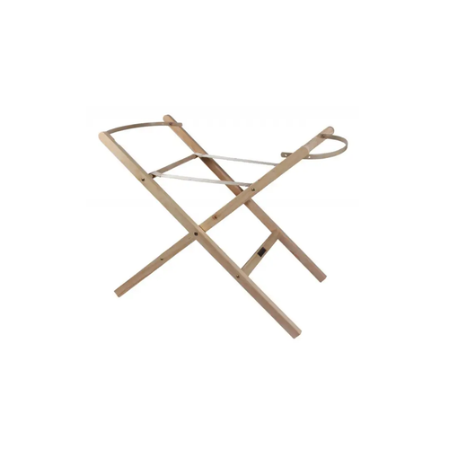 BabyShower folding wooden couffin stand, Citron Grenadine, natural wood with white strap