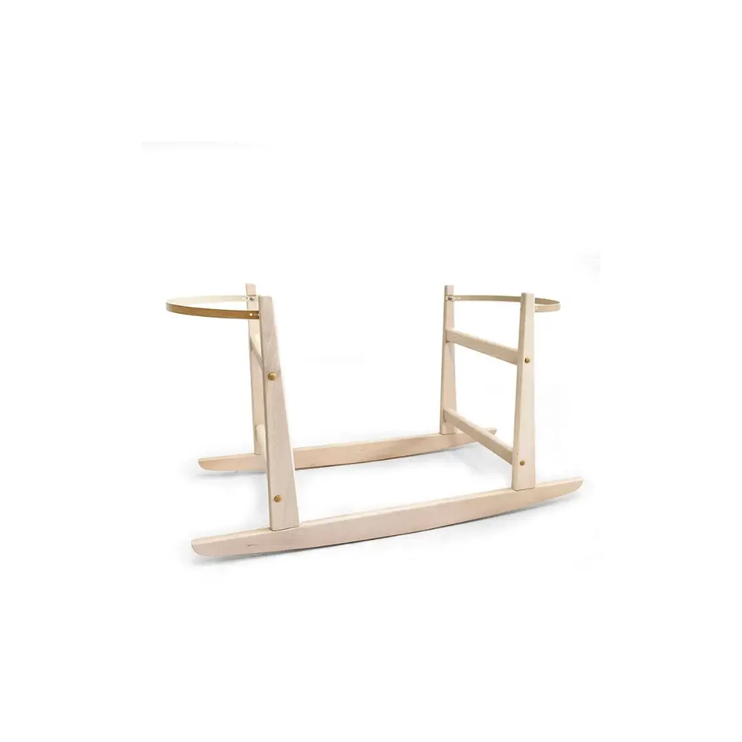 BABYSHOWER rocking cradle stand by Citron Grenadine in natural wood