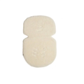 ALWERO insert laine car seat protector by Citron Grenadine, cream wool fleece.