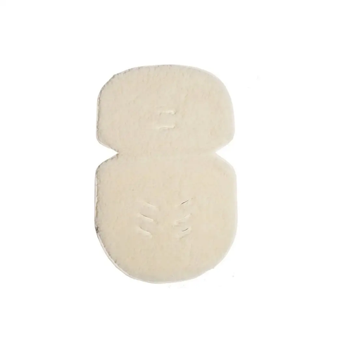 ALWERO insert laine car seat protector by Citron Grenadine, cream wool fleece.
