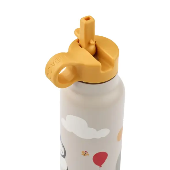 LIEWOOD gourde water bottle 350ml with yellow flip-top cap