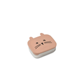 LIEWOOD lunchbox Arthur cat-face; pink lid, white base