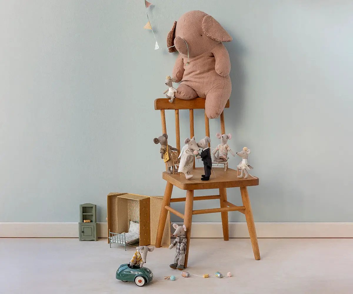 MAILEG  Couple de mariés dans son joli coffret, Maman & Papa