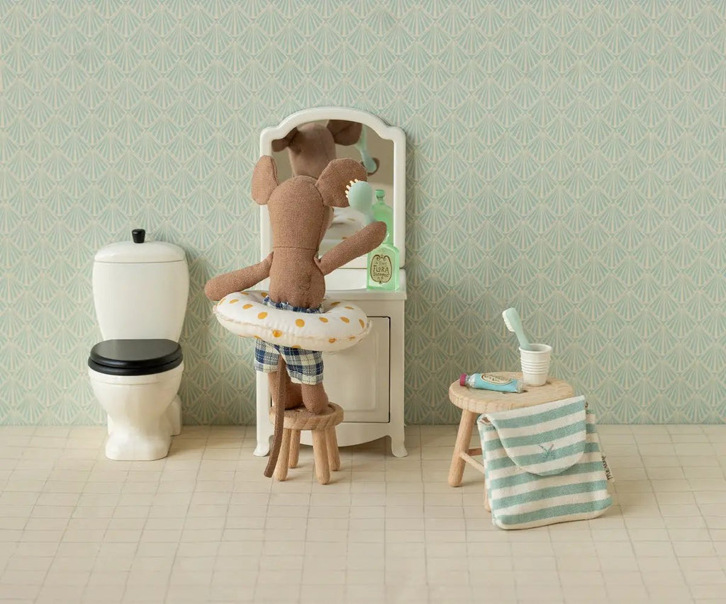 MAILEG Trousse de toilettes, Souris - Rayé bleu