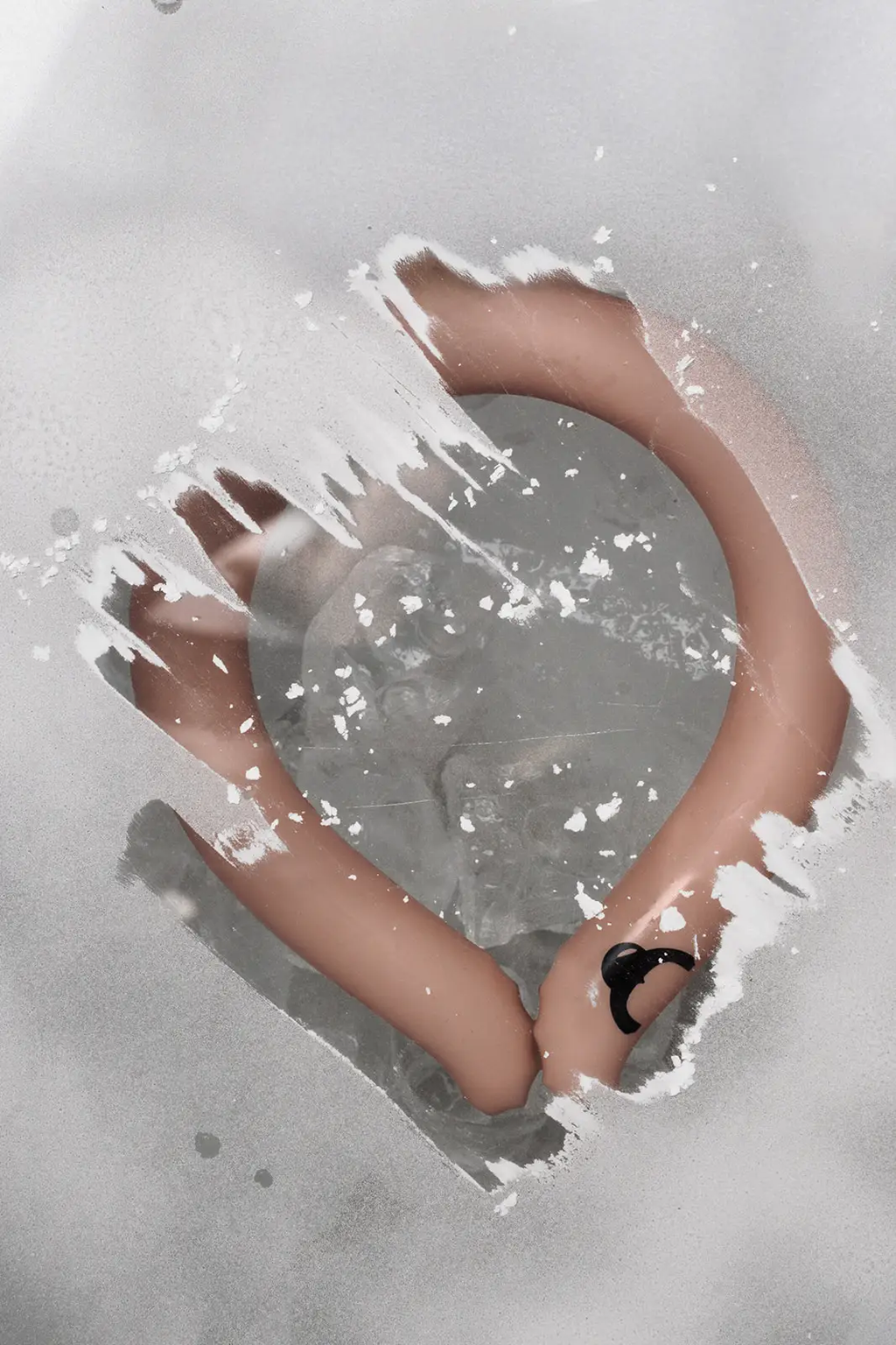 Collier de refroidissement frosted rose en silicone pour poches de glace
