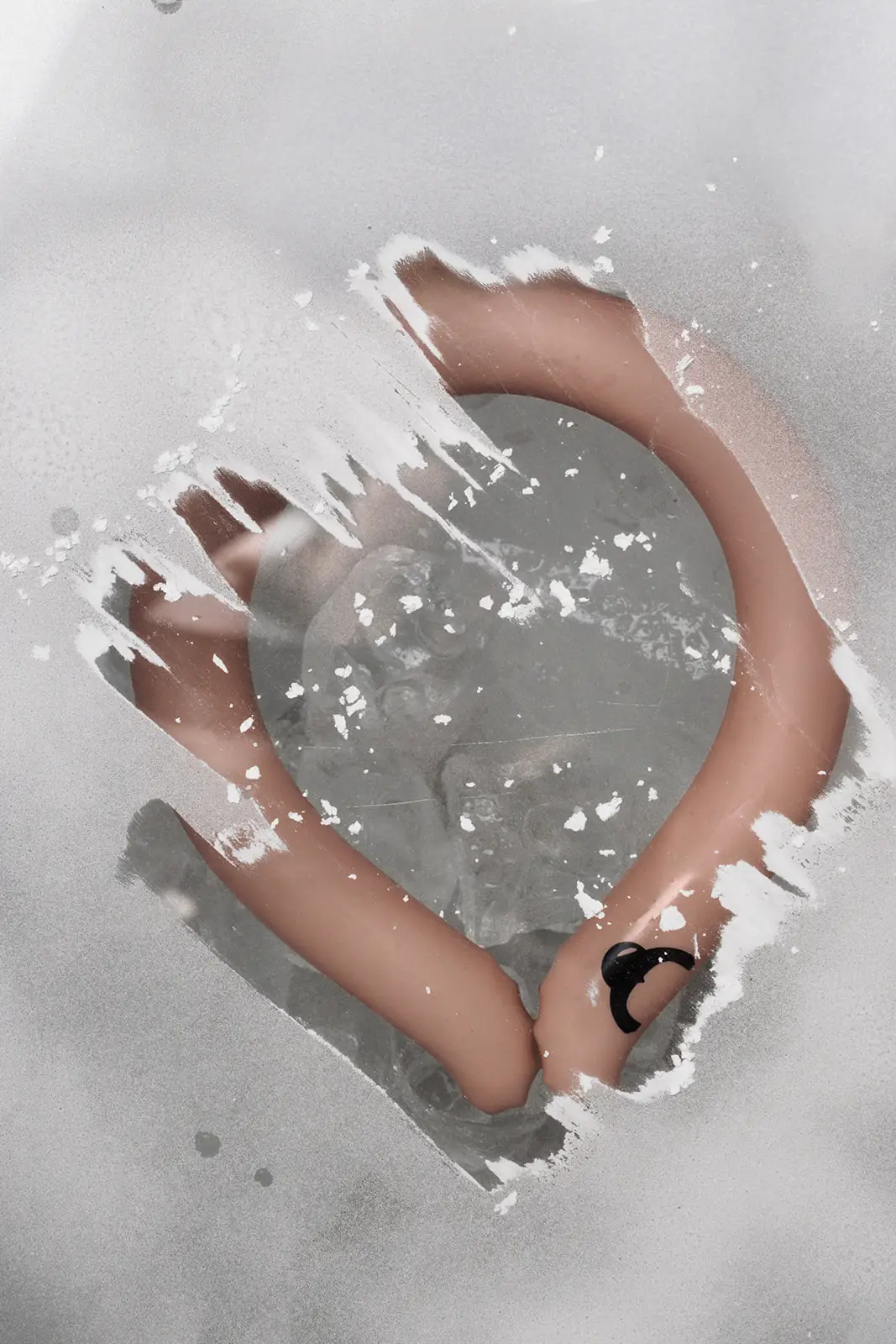 Collier de refroidissement frosted rose en silicone pour poches de glace