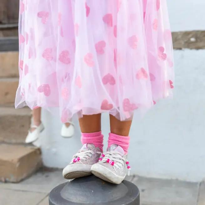 RATATAM jupon long en tulle rose à coeurs, jupes pour enfants – Citron Grenadine