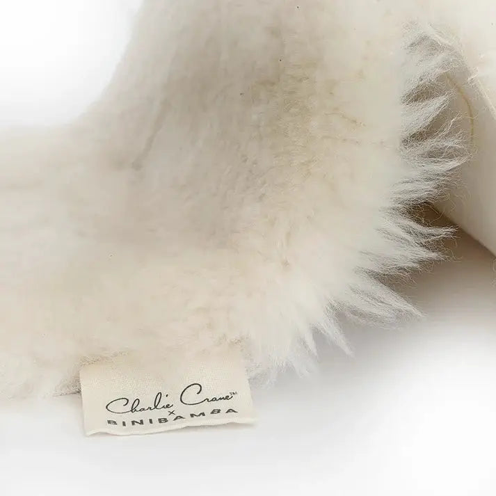 Peau de mouton Charlie Crane pour transat Levo, blanche et pelucheuse