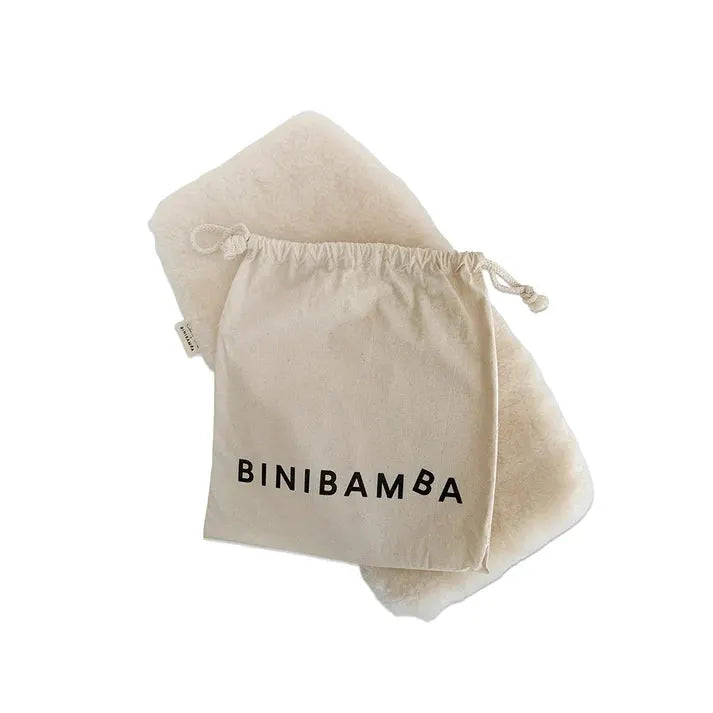 CHARLIE CRANE peau de mouton pour transat Levo — beige, avec sac BINIBAMBA