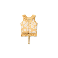 LIEWOOD dove swim vest lemon yellow with white floral print, ruffle edges, adjustable strap