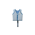 LIEWOOD stripe riverside creme swim vest with blue trim and adjustable buckle strap