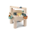 LIEWOOD Sepp activity sand table in sandy multi mix with pastel shovels, molds and side baskets