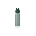 LIEWOOD 350ml gourde water bottle with sage green body and dark green crocodile head cap
