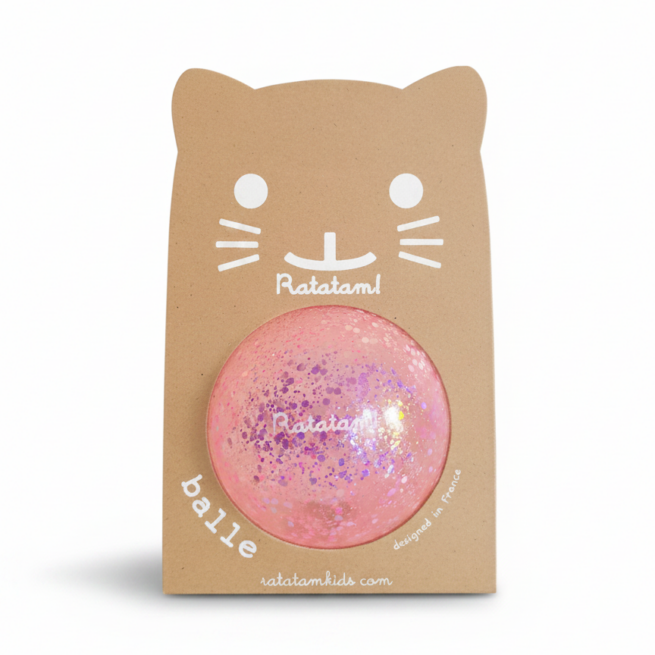 Balle RATATAM mini rose brillante, jouet sportif Citron Grenadine