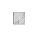 MUSHIE cotton gauze swaddle blanket with gray leaf print, Citron Grenadine