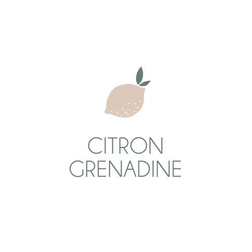 Gift card Bon Cadeau Citron Grenadine by Citron Grenadine with beige lemon illustration and green leaves