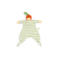 NANCHEN NATUR doudou plat plush toy, orange head with green striped body, Citron Grenadine