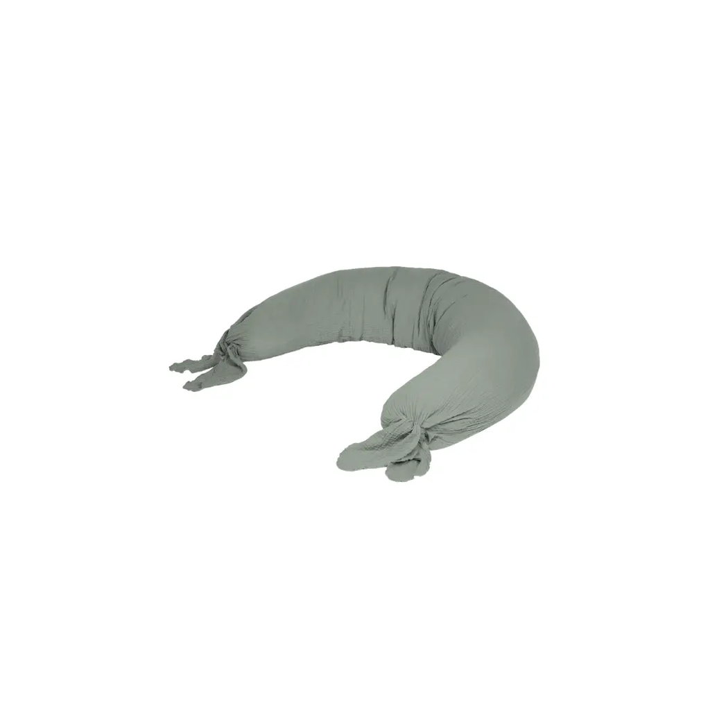 NOBODINOZ maternity nursing pillow Wabi Sabi in azure with knotted ends