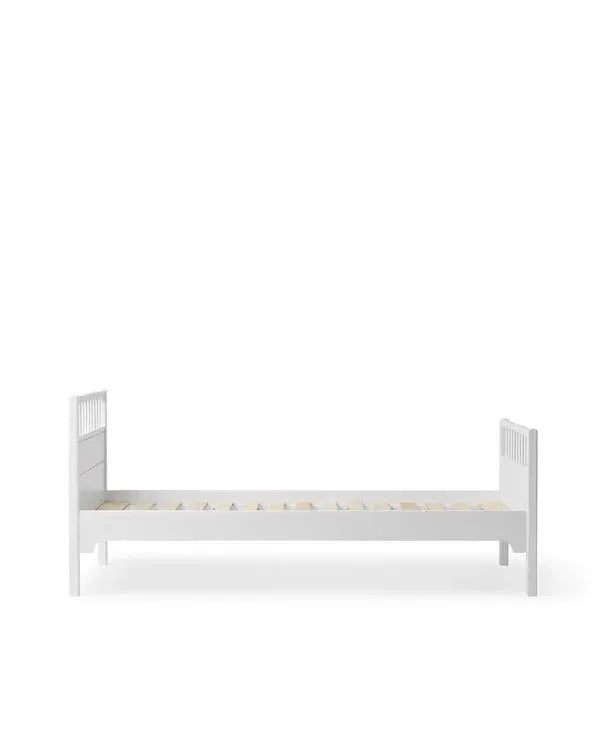 Oliver Furniture Seaside lit classique, lit à panneaux blanc en bois