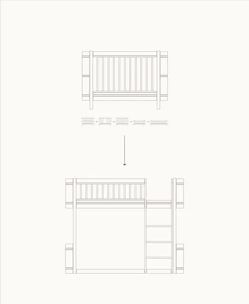 Oliver Furniture kit de conversion basic en lit junior mezzanine by Citron Grenadine