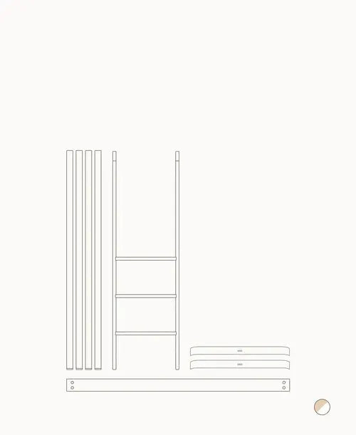 Oliver Furniture kit de conversion basic en lit junior mezzanine by Citron Grenadine