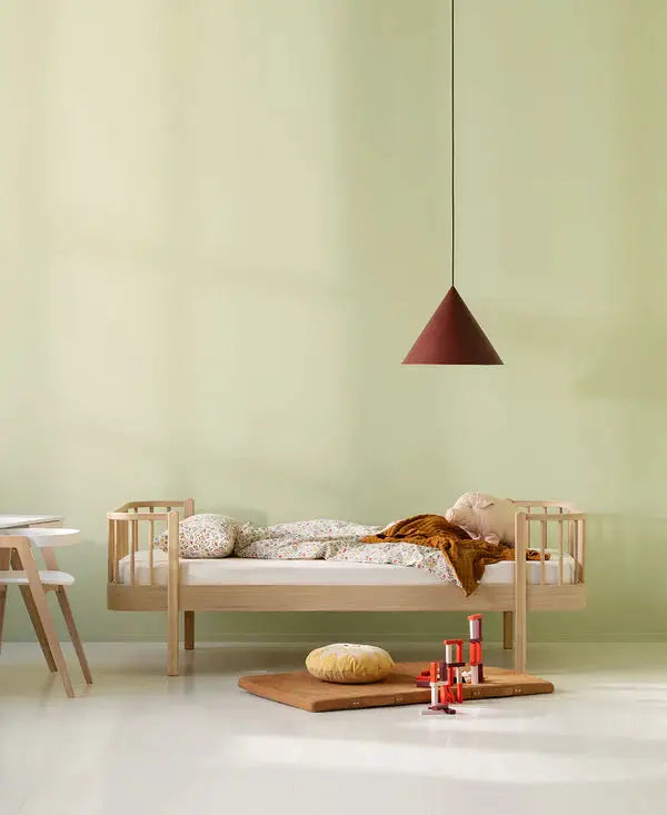 Lit plateforme Oliver Furniture Original en bois chêne, Citron Grenadine