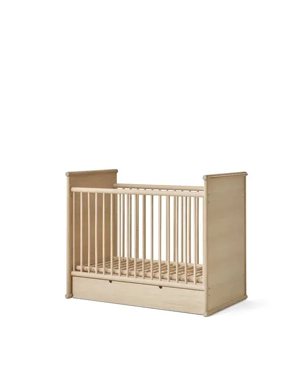 Lit bébé Camp Novel en chêne, 60x120/120x200 cm, Citron Grenadine
