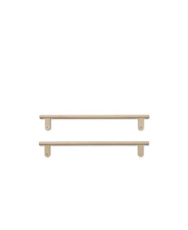 Barres d'arrêt de matelas Camp Novel en chêne, 2 pièces, accessoires pour lits, Citron Grenadine.