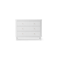 3-drawer white wood commode dresser with wooden knobs by Citron Grenadine