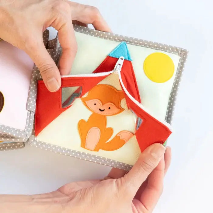 JOLLY DESIGNS livre d'éveil bébé Citron Grenadine; parrot motif rouge sur pages illustrées