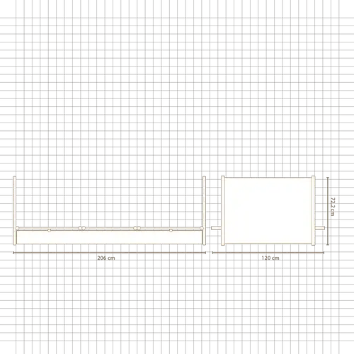 Lit bébé Camp Novel en chêne, cadre plateforme, 60x120/120x200 cm