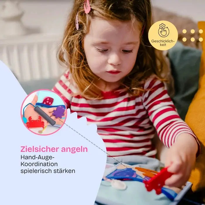 JOLLY DESIGNS livre d'éveil sunshine 18m+ by Citron Grenadine - baby educational toy book with fishing game