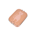 TRIXIE lunch box L Mrs Cat, peach-colored container with pink cat illustration and metal latch