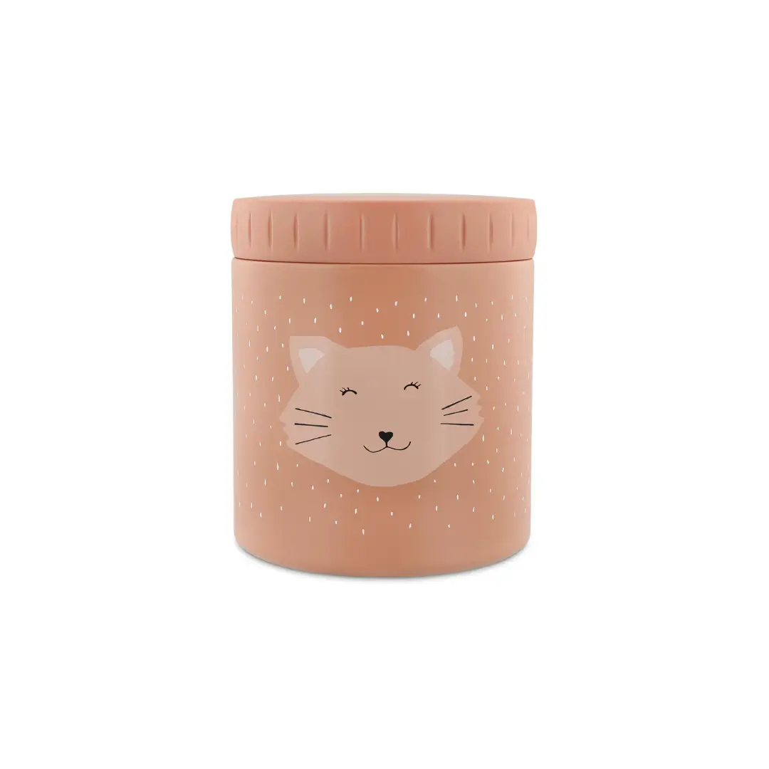 TRIXIE boite isotherme 500 ml Mrs Cat thermos with pink cat face illustration