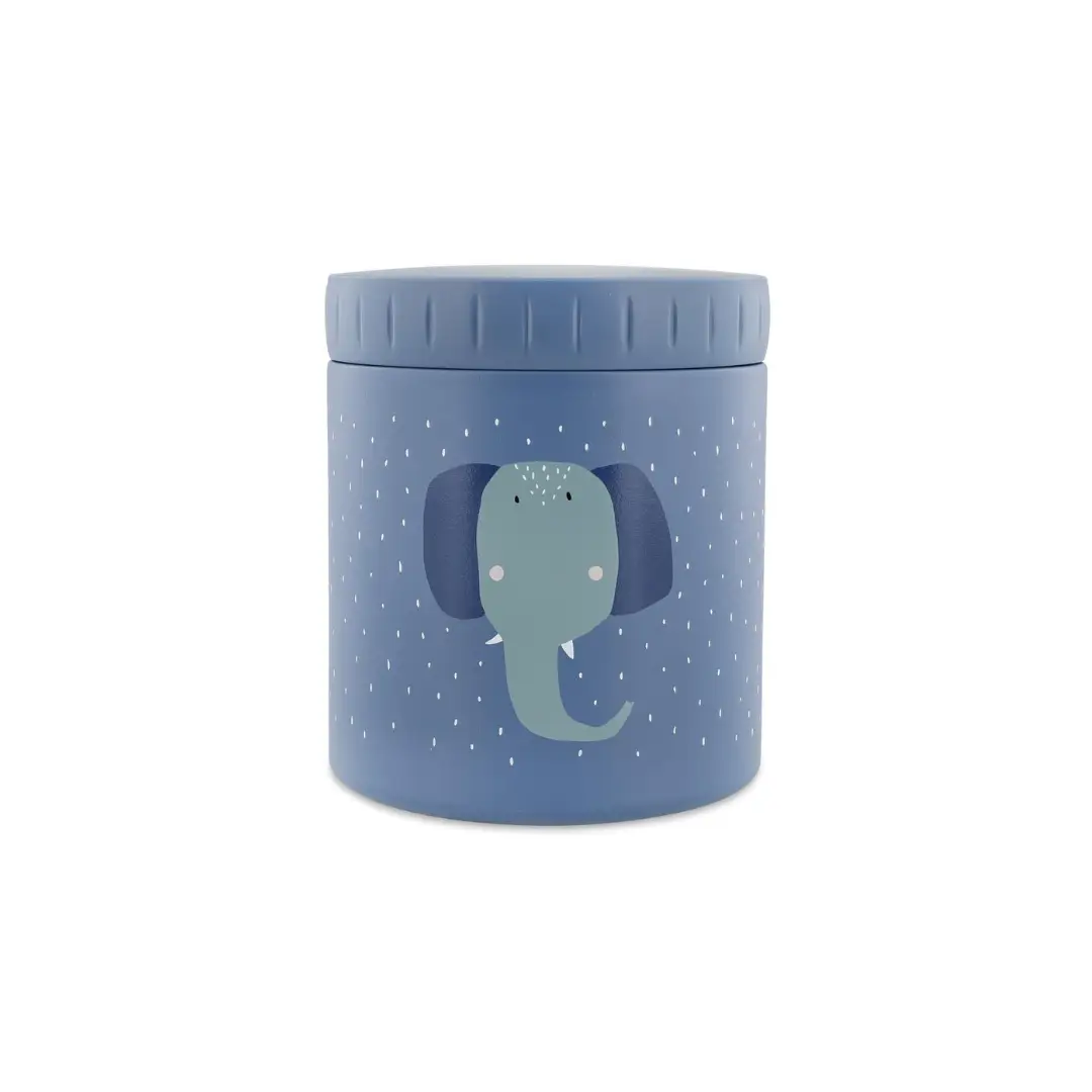 TRIXIE boite isotherme 500 ml thermos, blue with elephant design, Citron Grenadine