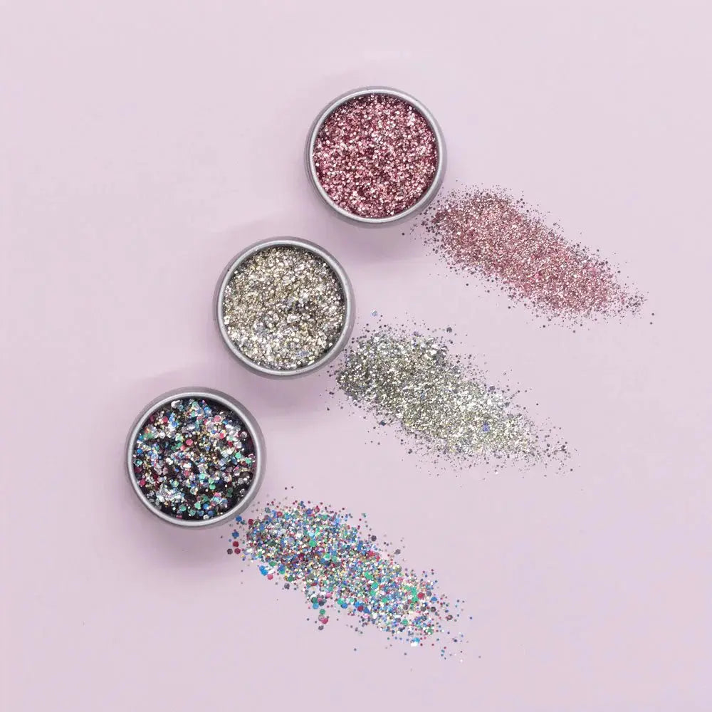 Si Si la paillette kit 3/iconique glitter kit by Citron Grenadine, 4 glitter pots (pink, silver, holo, gold)