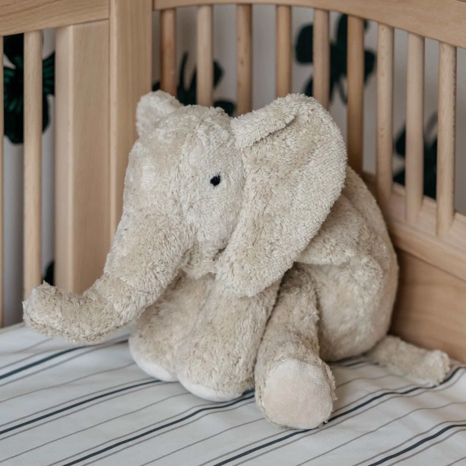 SENGER doudou bouillotte éléphant lin plush toy, beige, Citron Grenadine