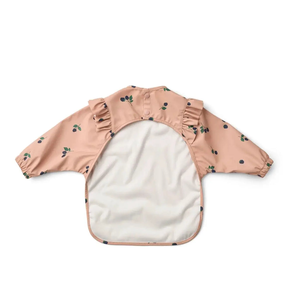 Liewood bavoir Merle in berry pale Tuscany with peach sleeves and white lining