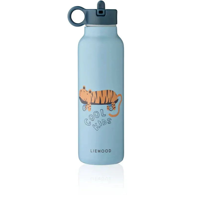 Gourde LIEWOOD 500 ml bleu clair avec tigre et inscription Cool Kids