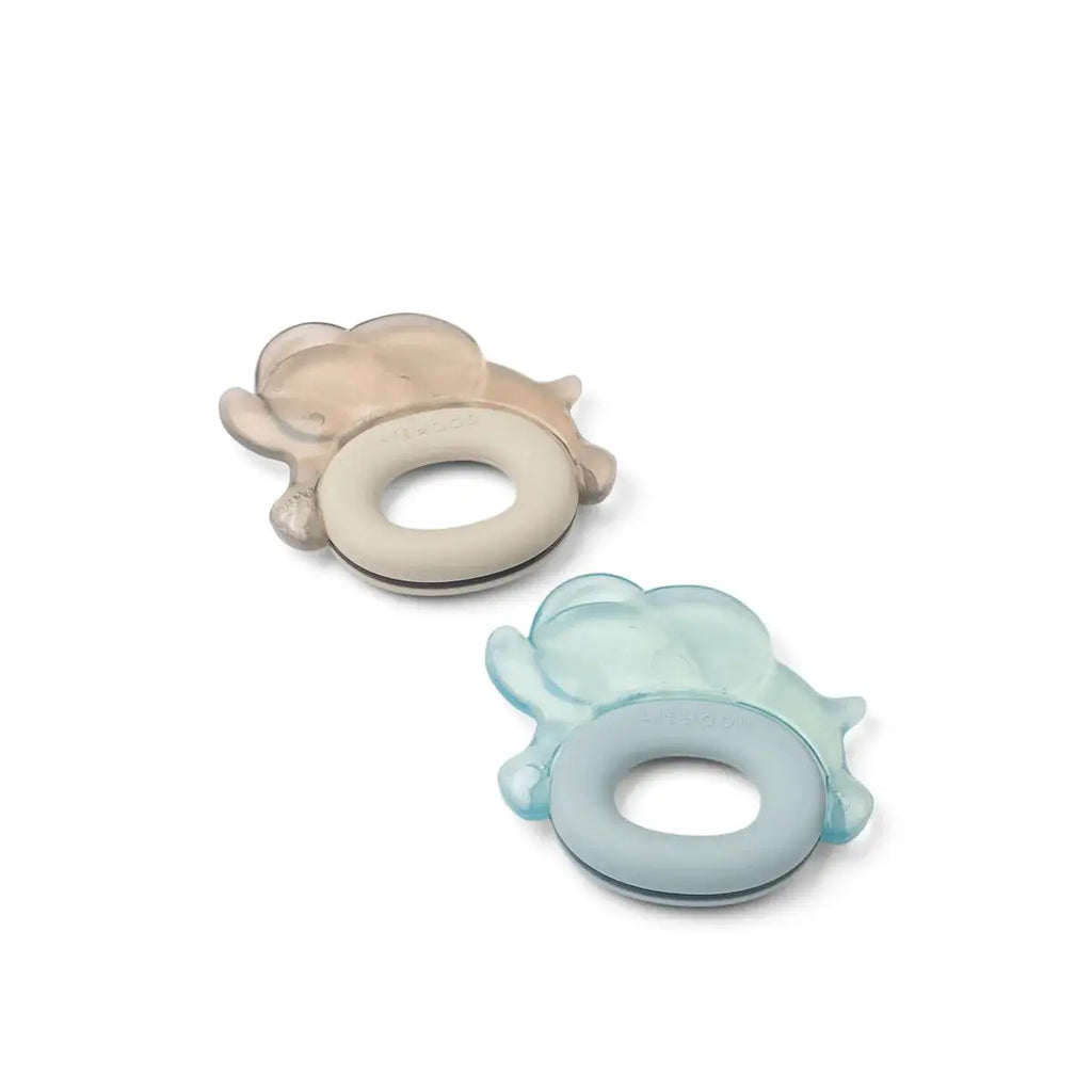 LIEWOOD lot de 2 anneaux de dentition rita éléphant / sandy dove blue by Citron Grenadine