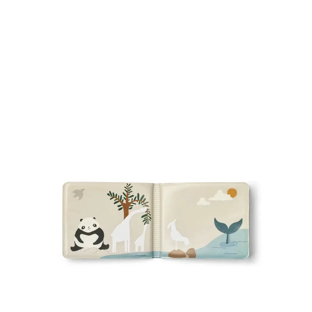 LIEWOOD livre de bain Waylon: livre flottant pour bain, animaux beige sable, 4m+